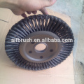 10 Inch Double Row Twisted Wire Wheel Brush for Weld Cleaning